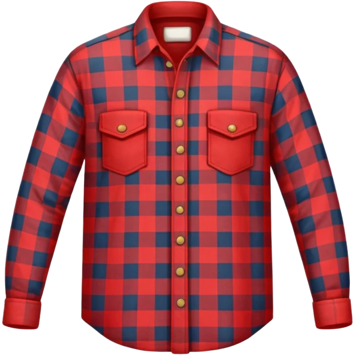 red lumberjack shirt emoji