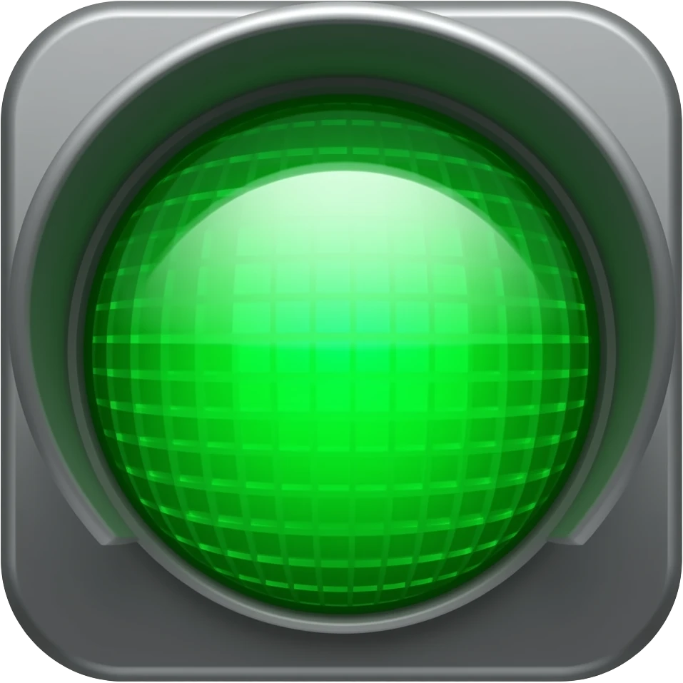 active sign with green emoji