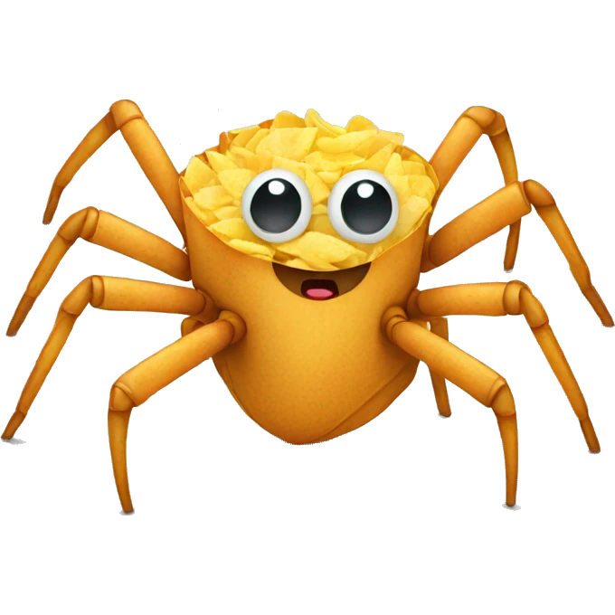 A spider with chips emoji