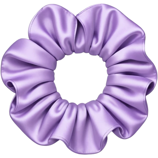 pastel lilac satin scrunchie emoji