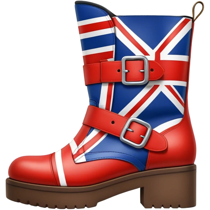 Union Jack flag platform boots emoji
