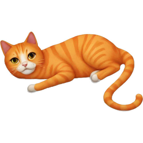 Orange cat on bed emoji