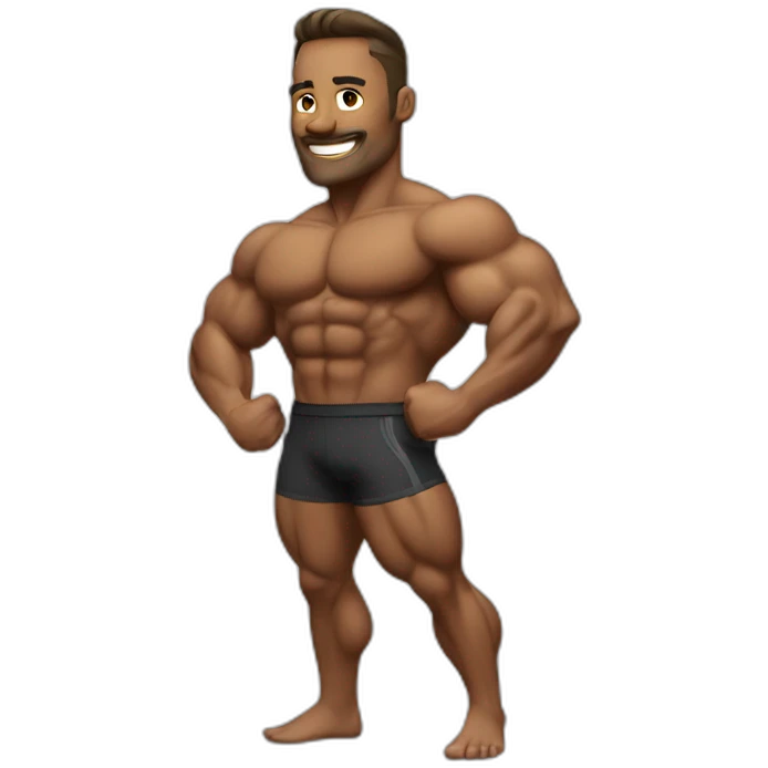 Bodybuilder posing emoji