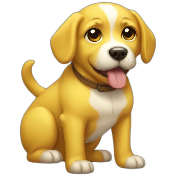 Dog yellow emoji