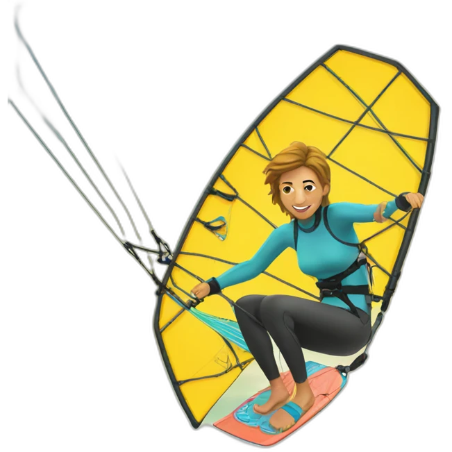 Kitesurfer woman emoji