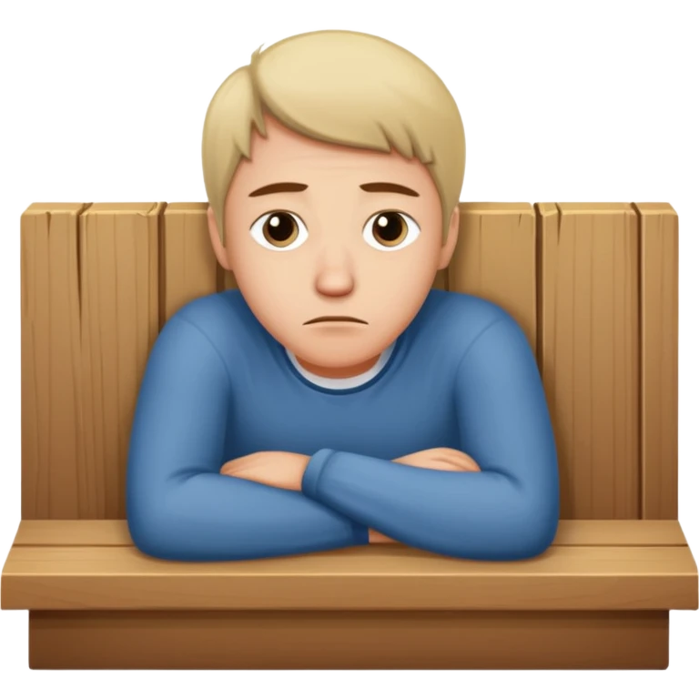 Caucasian sitting sad on counter emoji