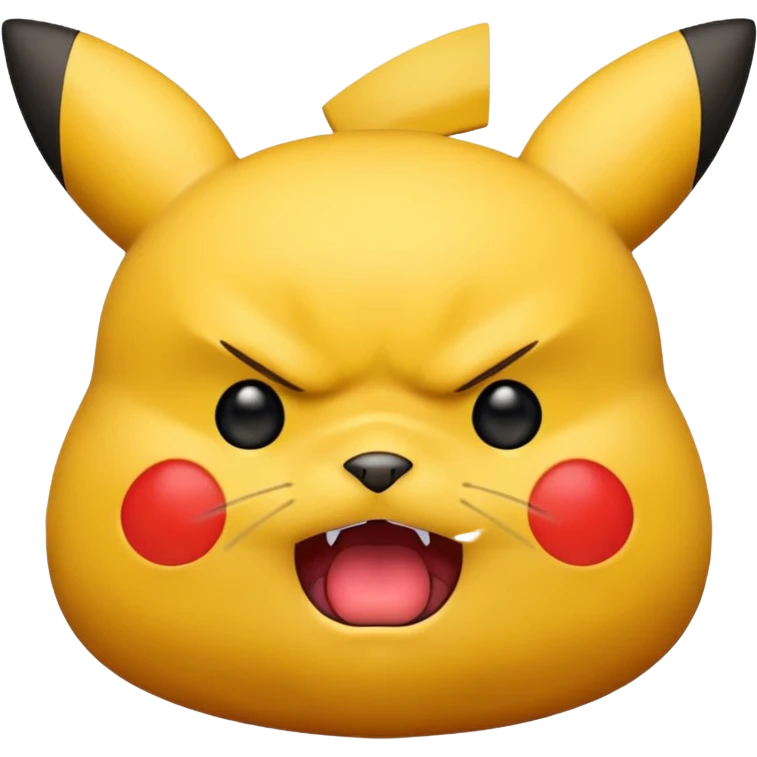 Pikachu angry emoji