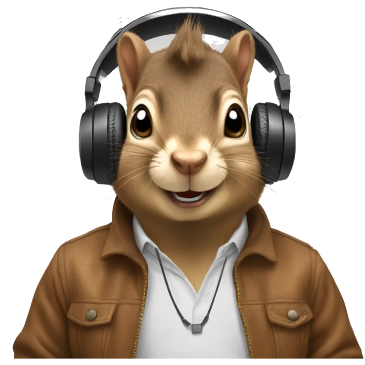 Squirrel DJ emoji