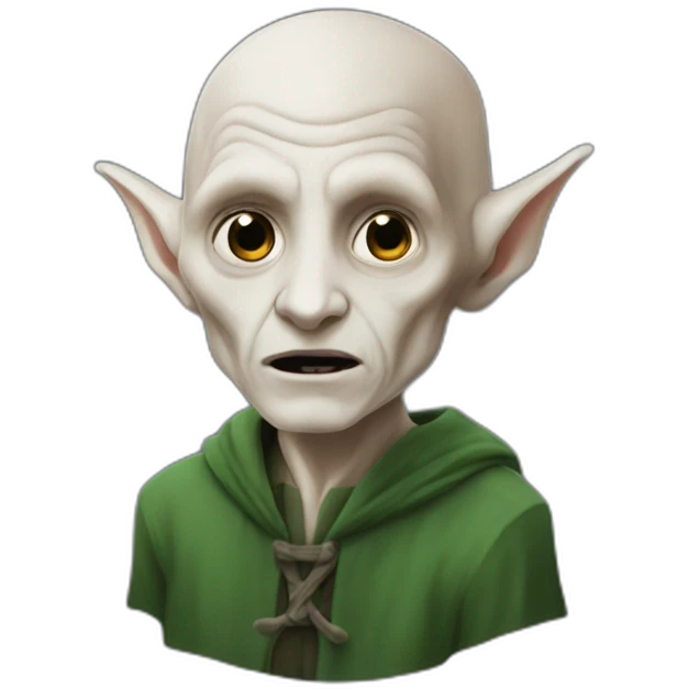 Voldemort as a house elf emoji