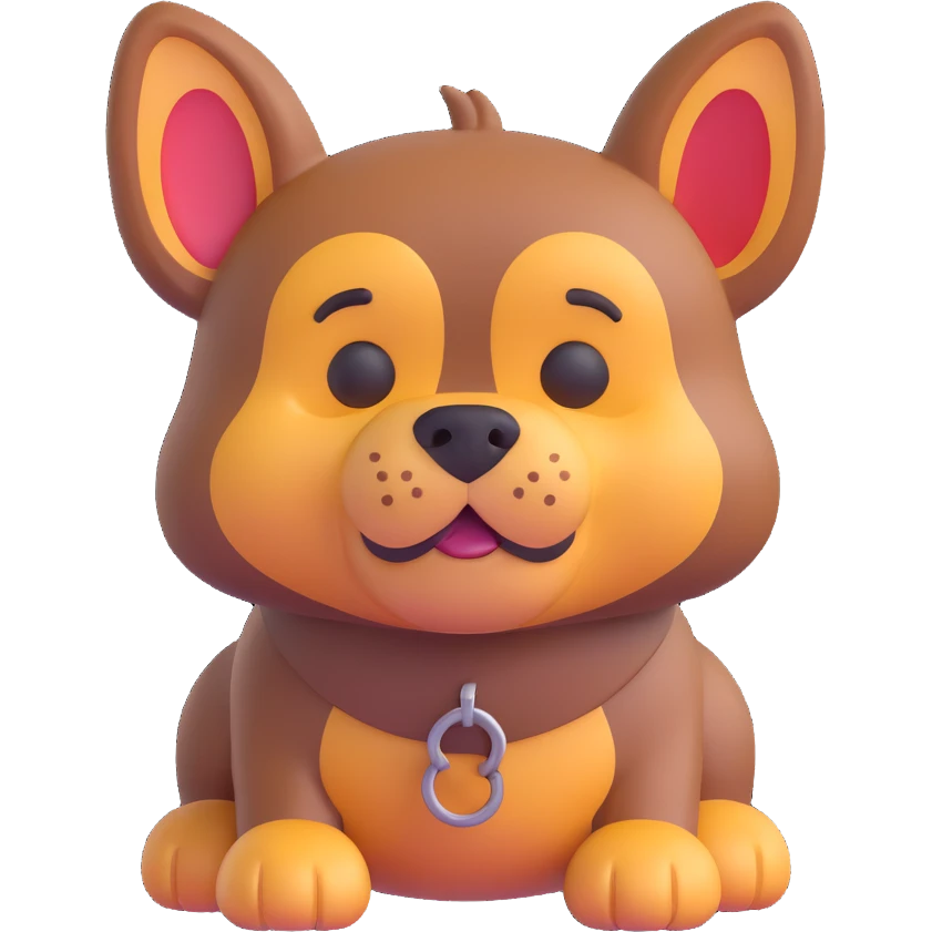 Dogman character, 3D emoji style emoji