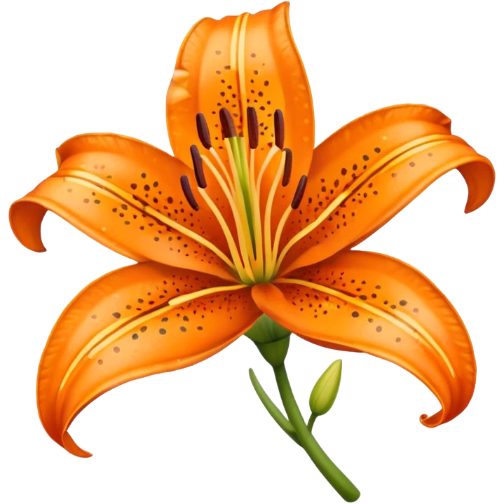 Tiger lily flower emoji