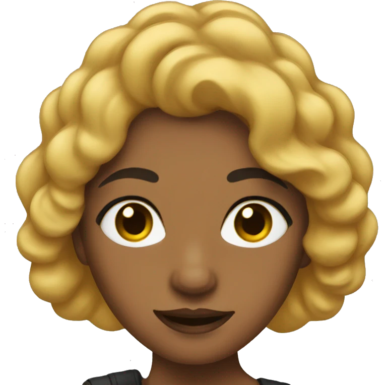 Woman with black waves  emoji
