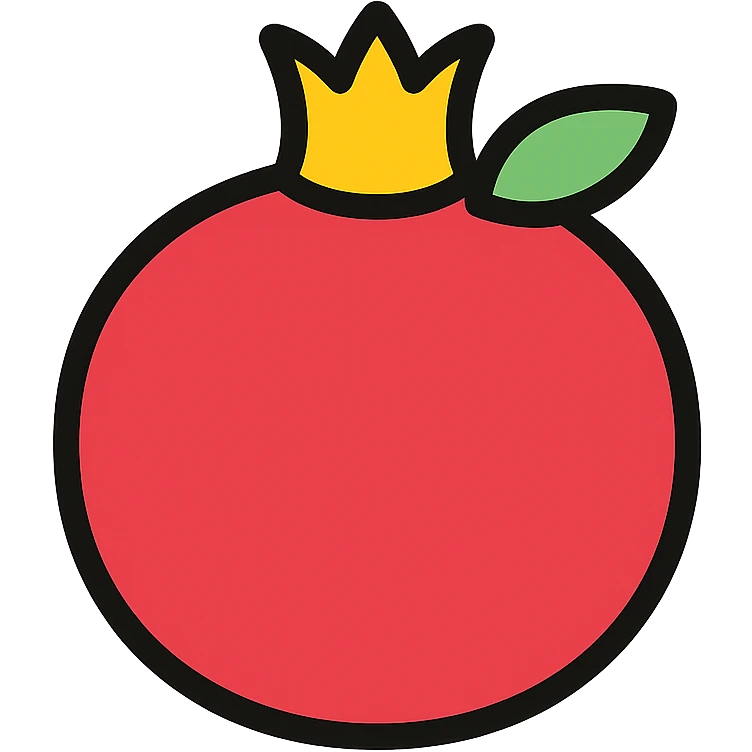 colored pomegranate icon emoji