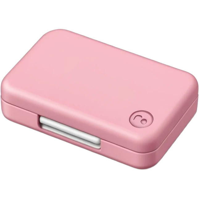 small rectangular eraser, clean matte surface, softly rounded edges, pastel pink color, detachable paper sleeve halfway around, slightly worn corner or light smudge, no pencil or extras, apple emoji style, soft lighting, subtle shadows, transparent background, emoji scale emoji