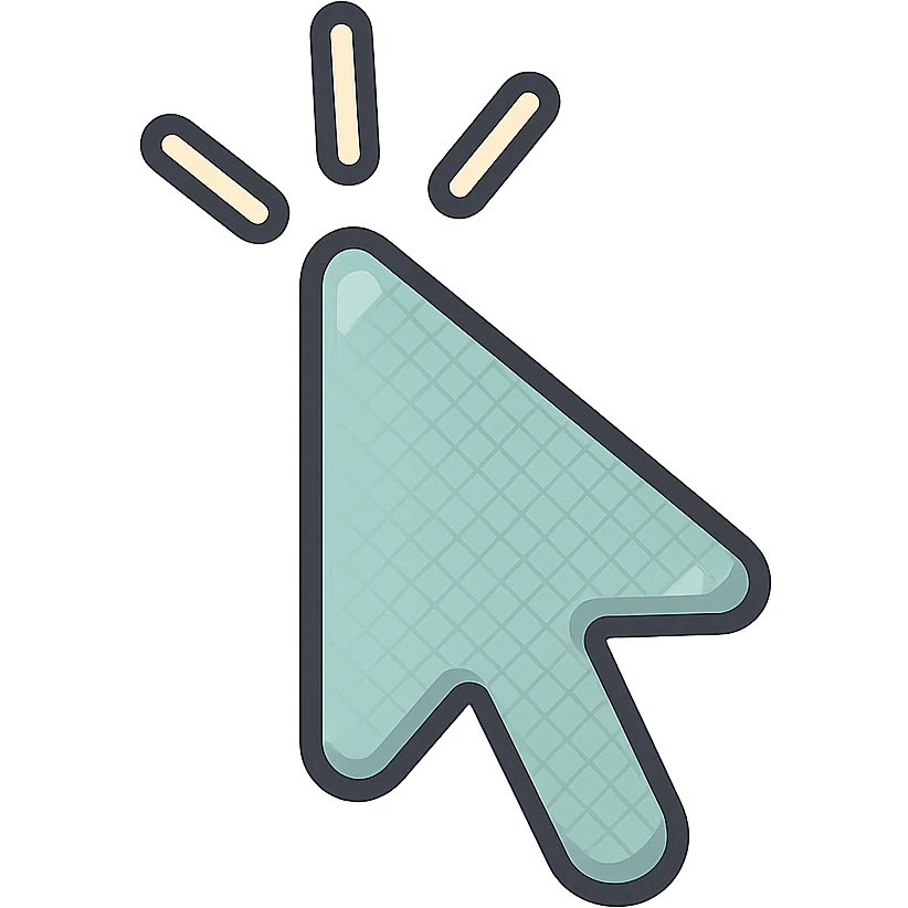 mouse cursor arrow with rounded tip, thin clean contours, soft rounded shapes, pastel palette #98B5BC, #B5B3C1, #C9A3C9, #E4C0CA, #F7DCD1, #F7C0AA, detailed shadows and highlights, soft lighting, transparent background emoji