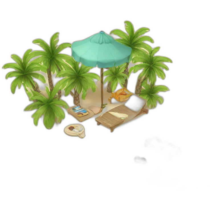 Rich beach emoji
