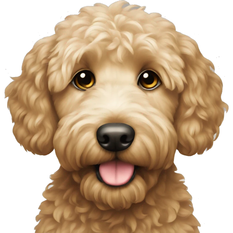Goldendoodle round face emoji