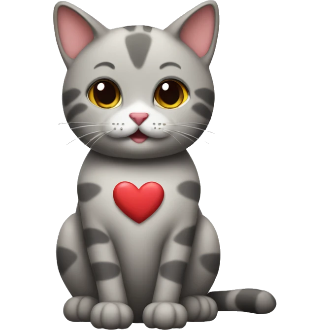 Cat with hearts emoji