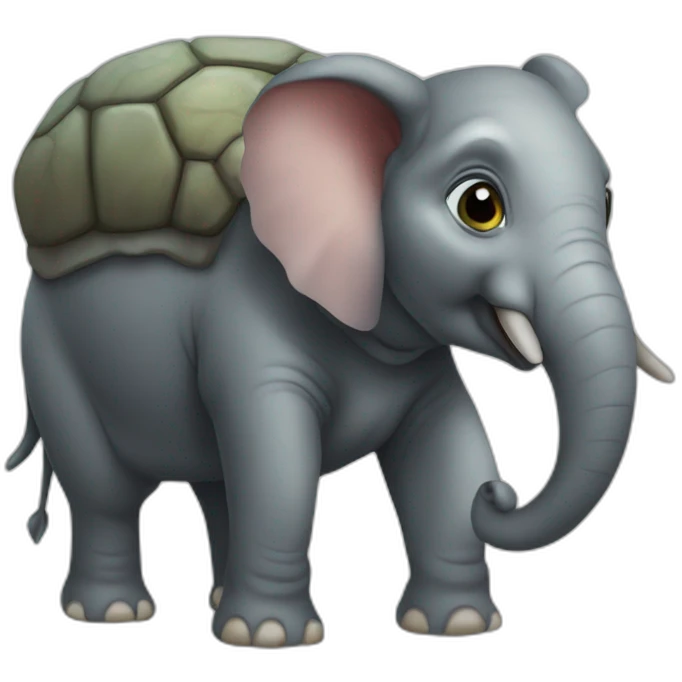 Tortue sur elephant emoji