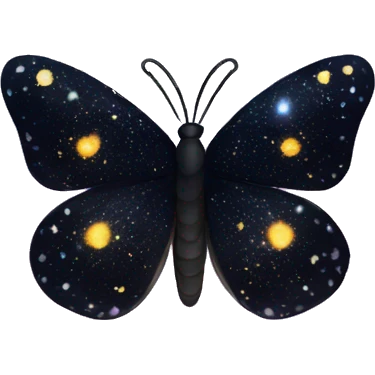 sparkly starry black galaxy butterfly emoji