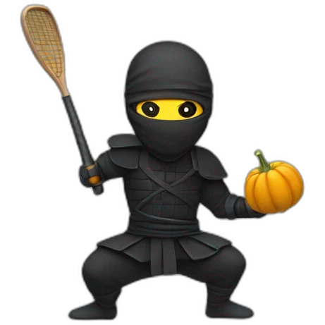 ninja with squash racket emoji