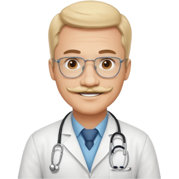 doctor with mustaches emoji