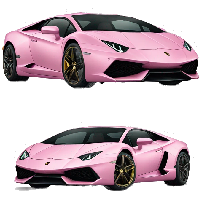light pink car Lamborghini  emoji