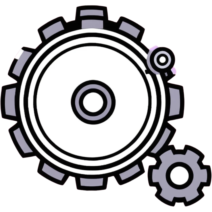 Pink setting gear emoji