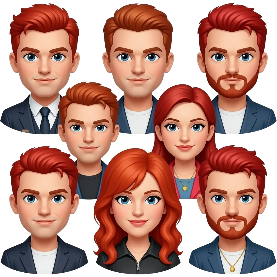 Baddies with Red hair emoji