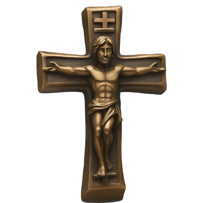 bronze cross statue emoji