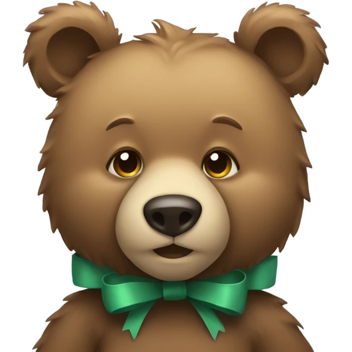 bear with bow emoji