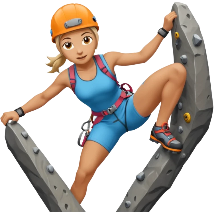 female climbing emoji