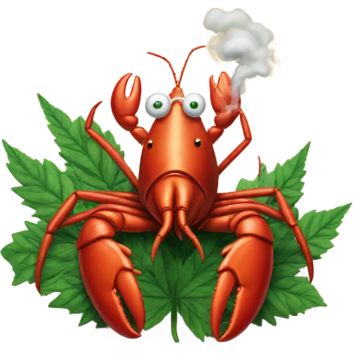 Lobster smoking weed  emoji