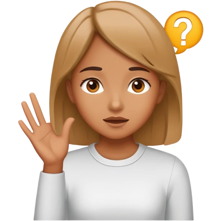 chica haciendo una pregunt emoji