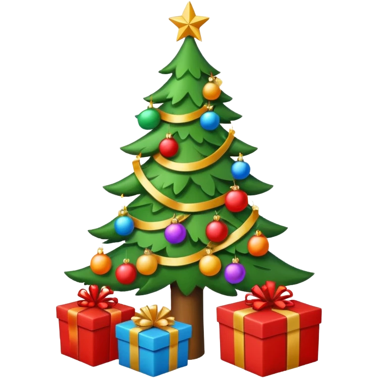 Tree with gifts emoji