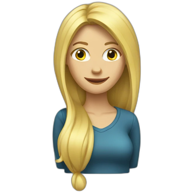 blond woman hanging emoji