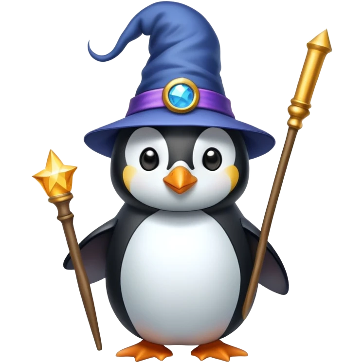 Penguin Wizard emoji