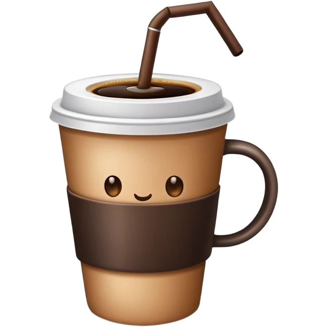 cup of coffee with a straw emoji