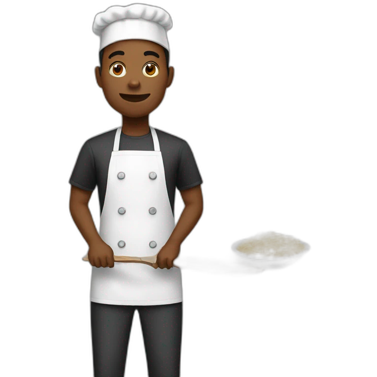 Cooking black emoji