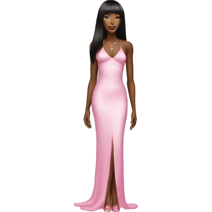Naomi Campbell full body pink emoji