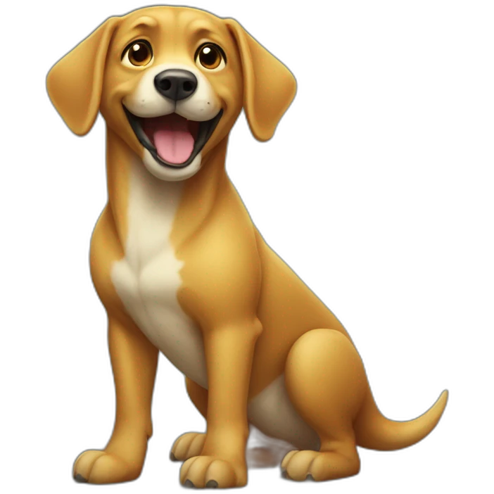 dog on dinosaur emoji