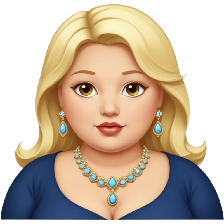 very fat beautiful rich blonde woman emoji