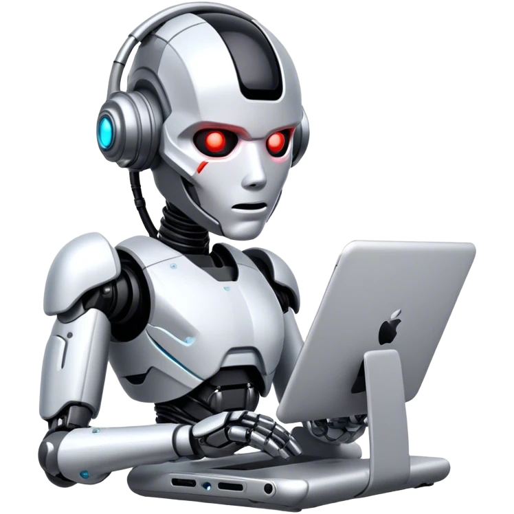 cyborg being a designer emoji