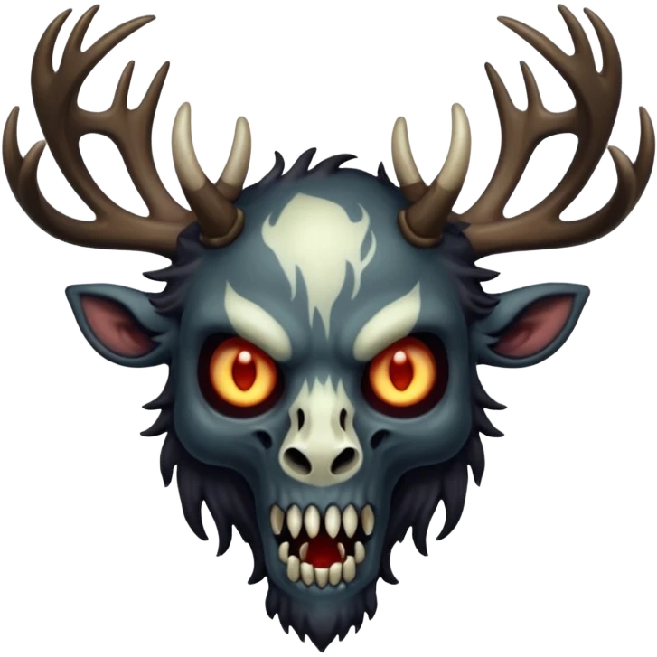Create an emoji of  a scary Wendigo full bodied emoji