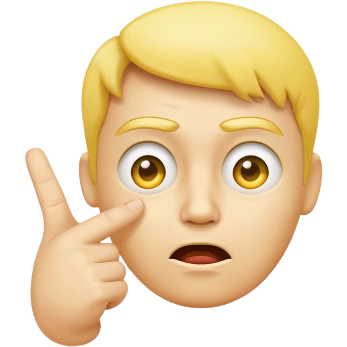 yellow face scolding, wiggling its finger in a 'no' motion emoji