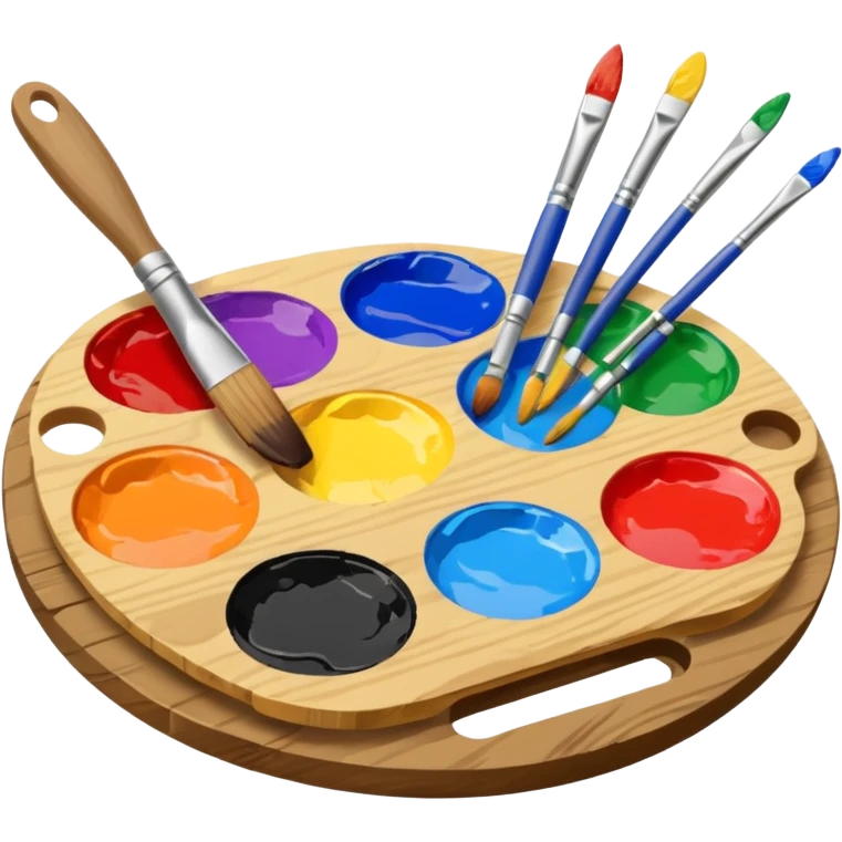 Palette with brushes emoji