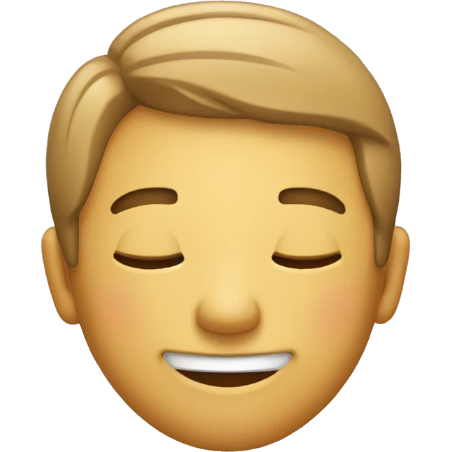 Smiling with closed eyes emoji