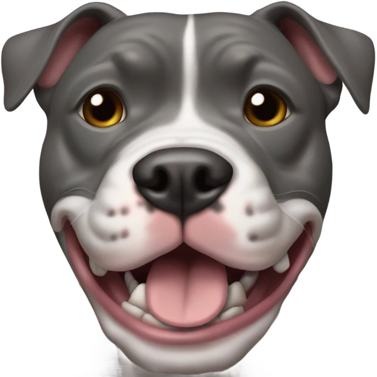 Pitbull-gris-oscuro-feliz emoji