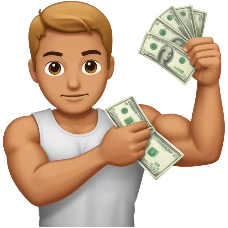 strong arm with money emoji