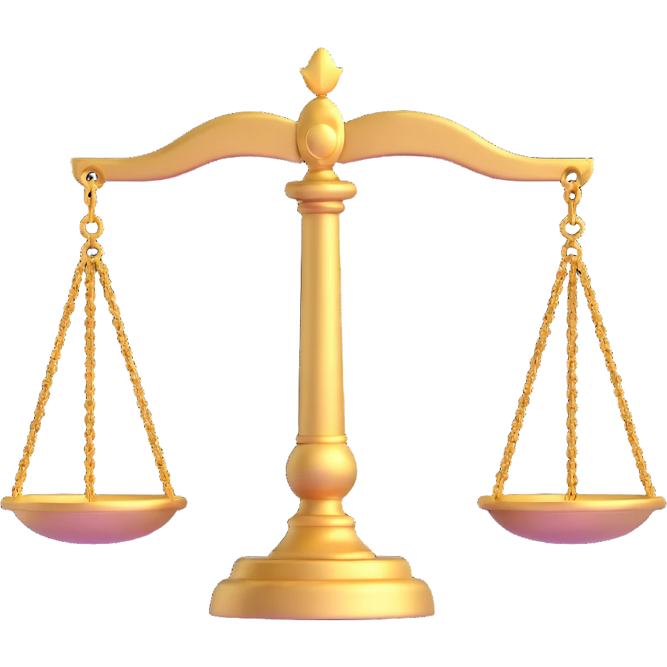 Golden scales of justice emoji